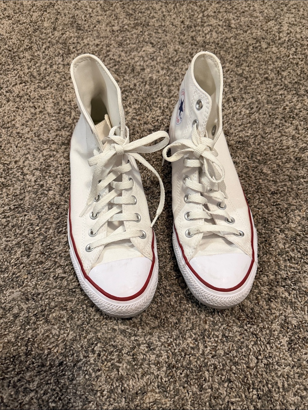 Converse White High Top Chuck Taylor Sneakers Women's 10.5 Men's 8.5